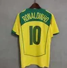 1998 Brasil camisas de futebol 2002 camisas retrô Carlos Romário Ronaldo Ronaldinho 2004 camisa de futebol 1994 Brasil 2006 RIVALDO ADRIANO 1988 2000 1957 2013 Todo preto