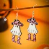 Dangle Earrings Pumpkin Witch Ghost Pendent For Women Girls Funny Bat Trend Halloween Accessories Party Gifts