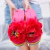 Zapatillas de mujer con plataforma de flores, chanclas de verano 2023 para mujer, sandalias de playa gruesas con Tacón de Cuña deslizantes para mujer, zapatos de lujo para mujer 2023