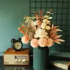 装飾的な花人工偽の植物シルクフラワーアレンジメントウェディングブーケ装飾プラスチック花の春