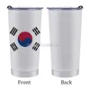 Pots à café drapeau coréen tasse de voyage 20 Oz tasse de voiture pour bouteille d'eau isolée étanche corée Kpop Kdrama Boyband Girlban