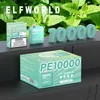 USA Warehouse Original 10000 Puff Disposable Vape ELFWORLD PE10000 Electronic Cigarette Vape Pen Rechargeable