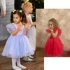 Girl's jurken bruiloft verjaardag jurken voor meisjes 3-8 jaar elegante feest pailletten tutu doop jurk kinderen kinderen formele optocht kleding 230408