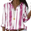 Camicette da donna Camicie Camicia ampia a righe casual Top in cotone e tunica streetwear retrò Abbigliamento taglie forti Blusas Mujer De Moda 20234LLN