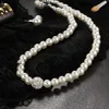 Stud élégant mode femmes mariée mariage bijoux ensemble pour femmes strass fausse perle collier bracelet boucle d'oreille fête 231109