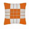 45*45Cushion/decorative pillow H Nordic style model room lunch break sofa cushion car waist back cushion woolen knitted pillow case