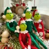 Poupée Grinch de noël 30cm, jouet en peluche monstre aux cheveux verts, décorations pour la maison, ornement elfe, pendentif, cadeau d'anniversaire pour enfants, nouvelle collection