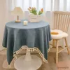 Table Cloth Tassel Tablecloth Kitchen Table Runner Camping Mat Tea Table Cover Wedding Dining Room Decoration Colors R231109