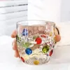 Vinglas 330 ml prick målad bubbla kopp kristallglas dricka flaska hög skönhet öl hushållsfantasi whisky drinkware