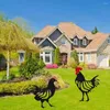 Bahçe Dekorasyonları Metal Horoz Dekorasyon Süsleme Yard Art Hollow Out Tavuklar Aile Figür Farm Evi Dekoru İçin