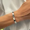 Braccialetti a maglie KunJoe Occhio acrilico da uomo Colore misto Argilla morbida Bacelet Stile punk vintage Gioielli fatti a mano per feste Regalo per uomo