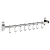 Ganchos de toalha de cozinha Home Pan Ferramentas Rack de armazenamento Punch Free Parafuso Fixo Gancho Organizador Utensílios Suporte de aço inoxidável Montado na parede Pote de suspensão 231109