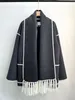 Totem in misto lana da donna * Cappotto invernale da donna Lana poliestere Multi colore Maniche lunghe Monopetto Oversize Collo con sciarpa casual Mantieni caldo 231108