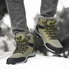 Stiefel Winter Männer Stiefel Mit Fell Warme Schnee Rutschfeste Männer Arbeit Casual Schuhe Wasserdichte Leder Sneakers High Top Stiefeletten plus Größe 231108