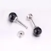 Stud Earrings Stainless Steel 3-8mm White Pearl Screw For Women Girl Tiny 20G Piercing Sleeper Mens Fashion Tragus Ears