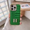 iPhone 15 Pro Max 14 13 12 11ケースiPhone15 15Promax 14 14Pro Luxury Leather Diamond Cover Fashion HH Crocodile Pattern Protection Shell