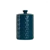 Garrafas de armazenamento Conjunto de vasilha de cerâmica para alimentos de 3 peças azul marinho 24 onças 38 onças 72 onças