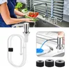 Dispensador de jabón líquido para fregadero, bomba de loción integrada, extensión de cabezal, Kit de tubo de silicona para accesorios de baño y cocina