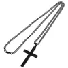 Naszyjniki wiszące 1 szt. 60 cm w stylu chrześcijańskiego hiphopa krzyżowy Naszyjnik ze stali nierdzewnej dla mężczyzn Kobiety para urok biżuterii prezent