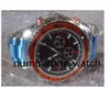 Montre de luxe multi-style pour hommes, chronographe 42mm, montre limitée, lunette orange, cadran noir, quartz, montre-bracelet de plongée professionnelle, boucle déployante, montres pour hommes