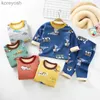 Pijama Erkek Kızlar Pijamalar Kış Polar Çocuk Giyim Pijama Bebek Termal iç çamaşırı Pamuk Pijama Setleri 2 4 6 8 Yıll231109