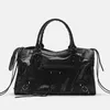 Bolsa de ombro Mulheres Y2K GOTHIC Tote de grande capacidade Motão Handbag Woman Leather Zipper Girls Punk Design Sac A principal femme