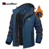 Mens Down Parkas MAGCOMSEN Winter Ski Jacket Thick Fleece Warm Waterproof Snow Raincoat Snowing Windbreaker Hiking Coat 231109