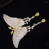 Broches Cuivre Incrusté Zircon Industrie Lourde Gland Papillon Broche Élégant Tempérament Corsage Costume De Mariage Broche Vêtements Accessoires