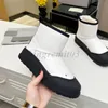 Kvinnor Stövlar Designer Suede Leather Ankle Snow Boot Thick-Soled Luxury Wool Sneakers Winter Warm Pun On Leather Shoe Non-Slip Cotton Boots