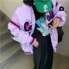 Dames Bont Faux 2023 lente en herfst Amerikaanse retro honkbal uniform voor mannen vrouwen Harajuku bf stijl paar jassen hip hop losse tops 231108