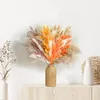 Fiori decorativi set di erba set di canne bouquet riutilizzabile kit foglia di pianta autunnale naturale non silenziosa per ufficio a casa