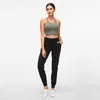 Lu-89 Pantaloni da yoga in spandex Push Up Sport Collant fitness da donna con tasca Femme Leggings a vita alta Joga Dropshipping Allenamento nudo