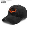 Cappelli a tesa larga KOEP New Camo Baseball C Pesca Cs Uomo Caccia all'aperto Camouflage Jungle Hat 3D Testa di cervo Escursionismo Casquette HatsL231109