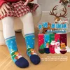 Kids Colorful Christmas Socks Children Cotton Stockings 1-12T Boys Girls Cartoon Designer Soft Sock 5 Pairs/Dozen