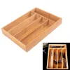 Dish Racks Kitchen Drawer Organizer Cutlery Tray 5 Compartments Wooden Utensil Silverware Holder Knives Spoons Forks Organizer R7UB 231109
