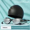 Occhialini da nuoto professionali antiappannamento per adulti Occhiali da nuoto galvanici regolabili impermeabili con tappi per le orecchie P230408