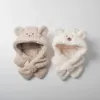 Sciarpe Avvolge cervo jonmi Stile coreano Inverno Bambino Bambini Pile Addensare Sciarpe Con cappuccio Caldo Cartone animato Paraorecchie Bambini Fazzoletto da collo con cappelli 231108