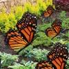 Décorations de jardin 3pcs Butterfly Lawn Stakes réalistes décoratifs en plastique ornements d'art insérer décoration de signe