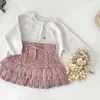 Jackets Baby Girls Knitting Cardigan Autumn Infant Hand Embroidered Sweater European American Style Spring Knit Coat