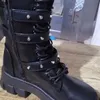 Botas de marca de luxo mulher 2023 inverno pu plataforma de couro moda rendas até punk gótico botas casuais sapatos de trabalho botines mujer 231109