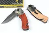 BRX88 Flipper Klappmesser 440C Titanbeschichtung Klinge Holzgriff Outdoor Survival EDC Messer