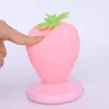 Nattlampor LED Gift Strawberry Eye Protection Home Decor Light Desktop Bedside USB Laddning Silikon Dimbar sovrum Touch Control