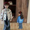 Jaquetas 2-7years bebê dupla face pato jaqueta crianças roupas de inverno outwear quente à prova de frio casaco quente dentro do meio jaqueta interna 231109