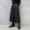 Men's Pants Mens Autumn Winter Dark Style Diamond-Shaped Plaid Wide-Leg Thickened Casual Loose Solid Color Eight-Point For Men