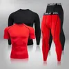 Herren Thermounterwäsche Ym Tit Trainin Clotin Workout Join Sportset Fitness Kompression Termal Top Hose Sportbekleidung