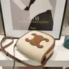 dames handtassen ce tas messenger tas ontwerper cel canvas split lederen emmer emmer cowhide heeft een mooie capaciteit canvas tas dames 2024 nieuwe zomer veelzijdig 373D