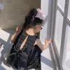 Mädchen Kleider 2023 Mädchen Kleid Baby Kinder Mit Feder Strand Für Schwarz Und Weiß Quaste Hängen Sommer Kinder Kleidung