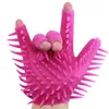 Jouet sexuel masseur loup noir, gants à pointes pour Masturbation masculine, vibrateur de doigt érotique, produits pour couples