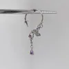 أقراط أقراط Lesfei Fashion Sweet Sweet Amethyst Four Star Clip Clip Female Ins Cool Style Punk for Women Jewelry