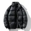 メンズダウンパーカスファッションブランド冬のメンズジャケットパーカー雄のジッパー厚い雪コートフード付きウィンドブレイカーアウター231108